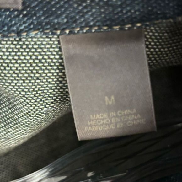 LIZ  CLAIBORNE Vintage Button Up Denim Jean Jacket Tweed Trim Size Medium - Picture 7 of 7